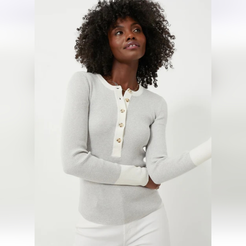 Faherty | Neutral Colorblock Mikki Henley